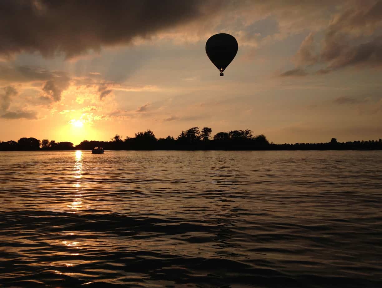 In alle rust genieten van uw ballonvaart